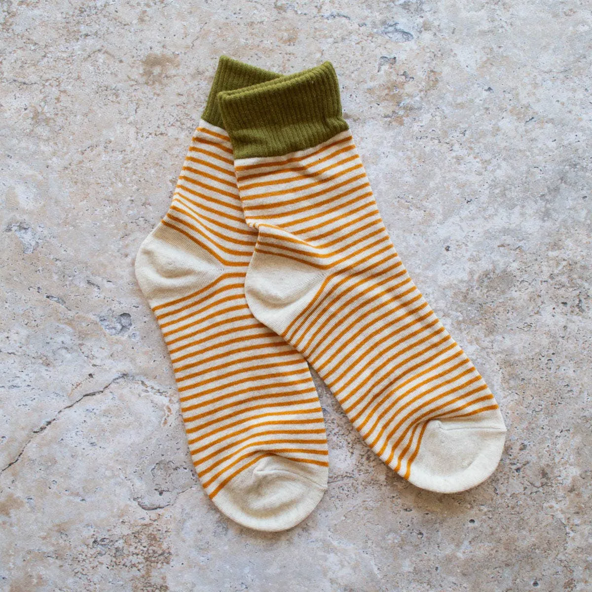 2 Tone Stripe Casual Socks