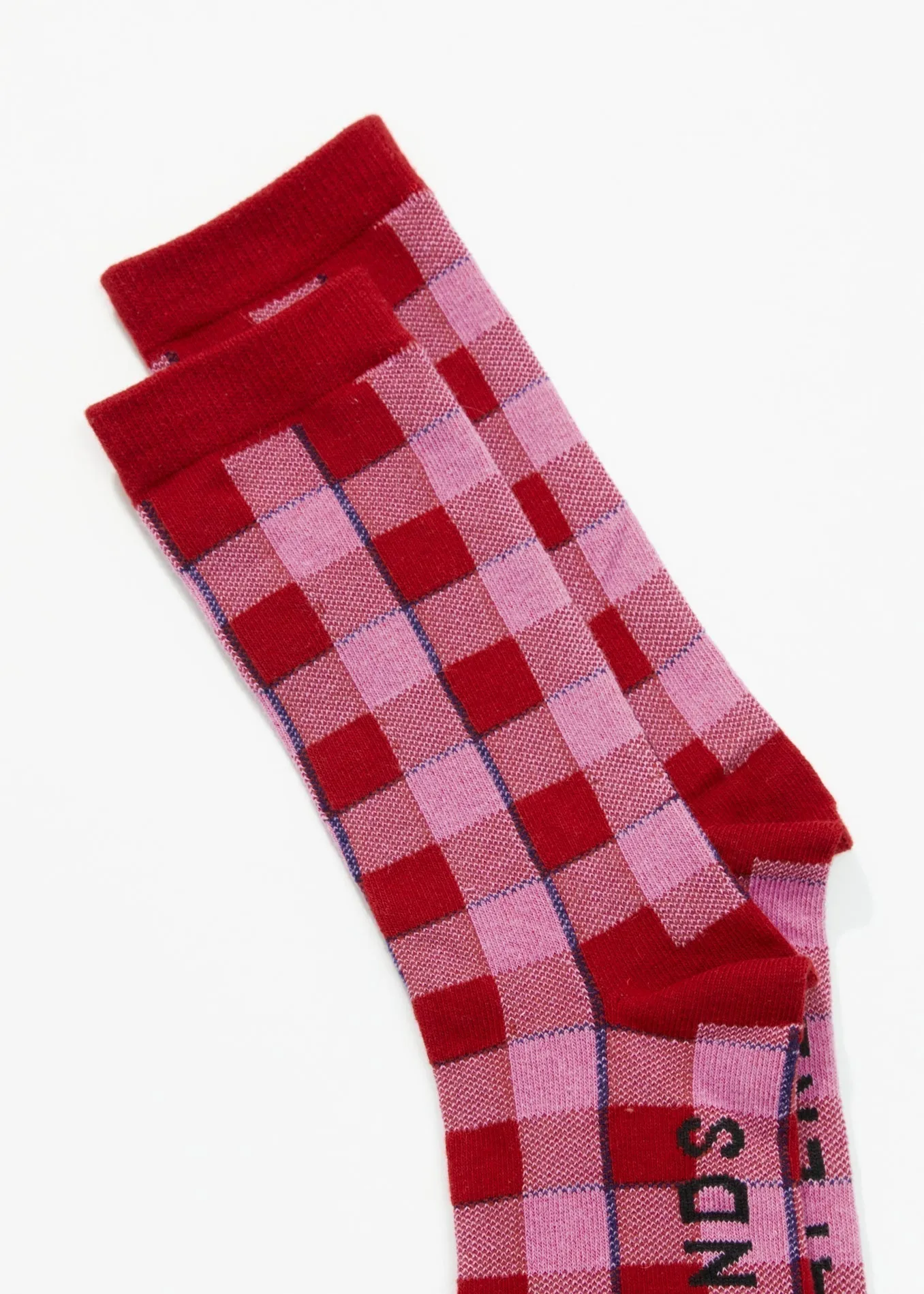 AFENDS Unisex Sunset - Crew Socks - Deep Red