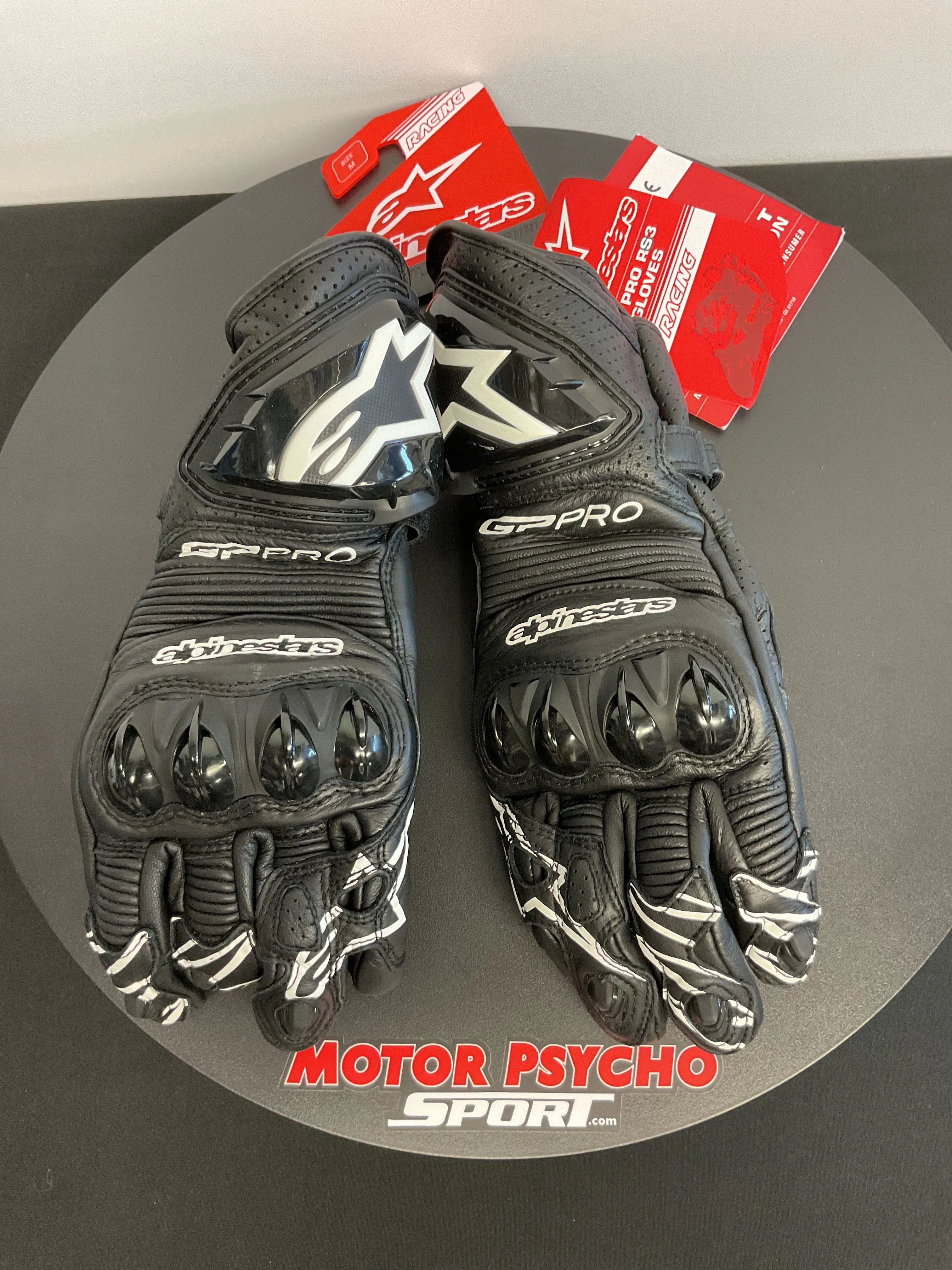 Alpinestars GP Pro RS3 Gloves - Black - Size M - USED LIKE NEW