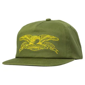 Anti Hero - Basic Eagle Snapback Olive/Yellow