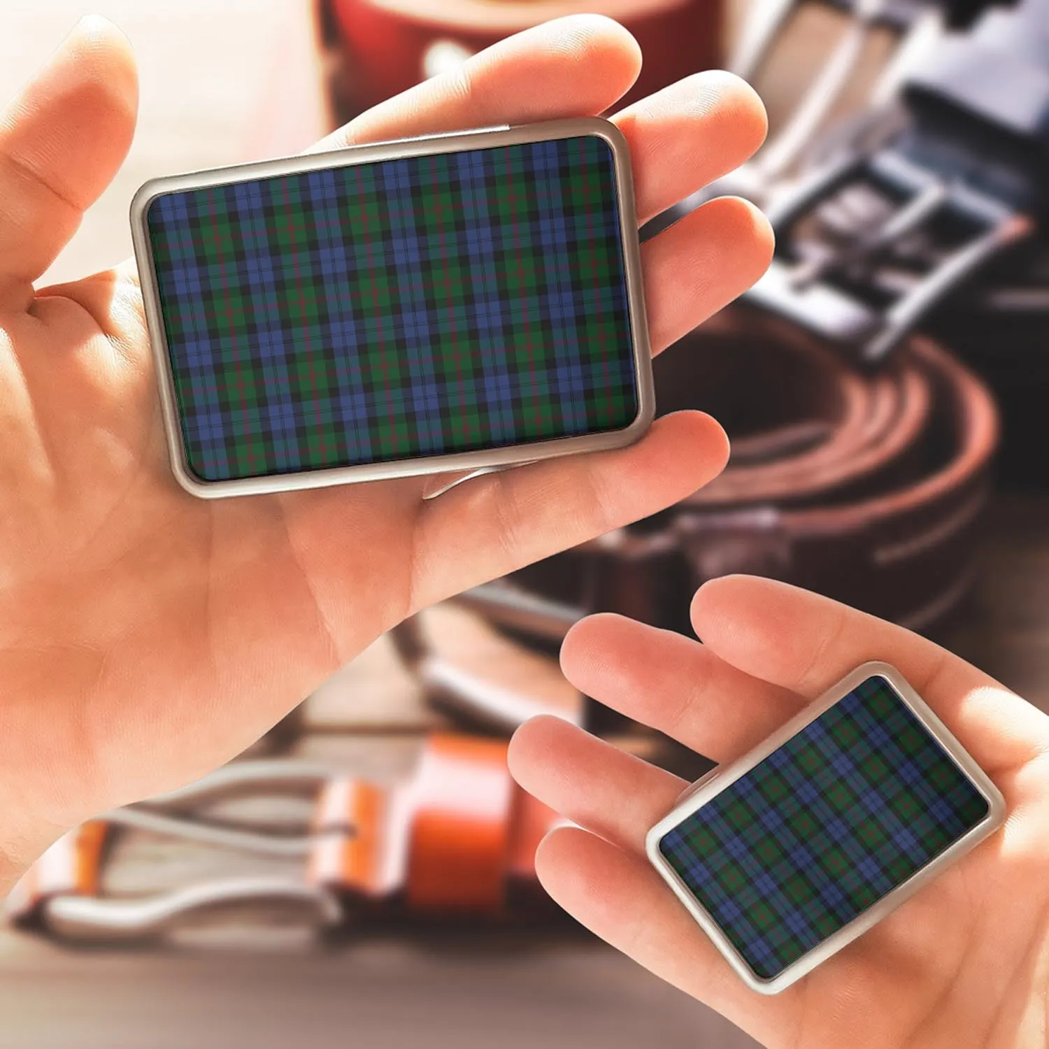 Baird Tartan Belt Buckles