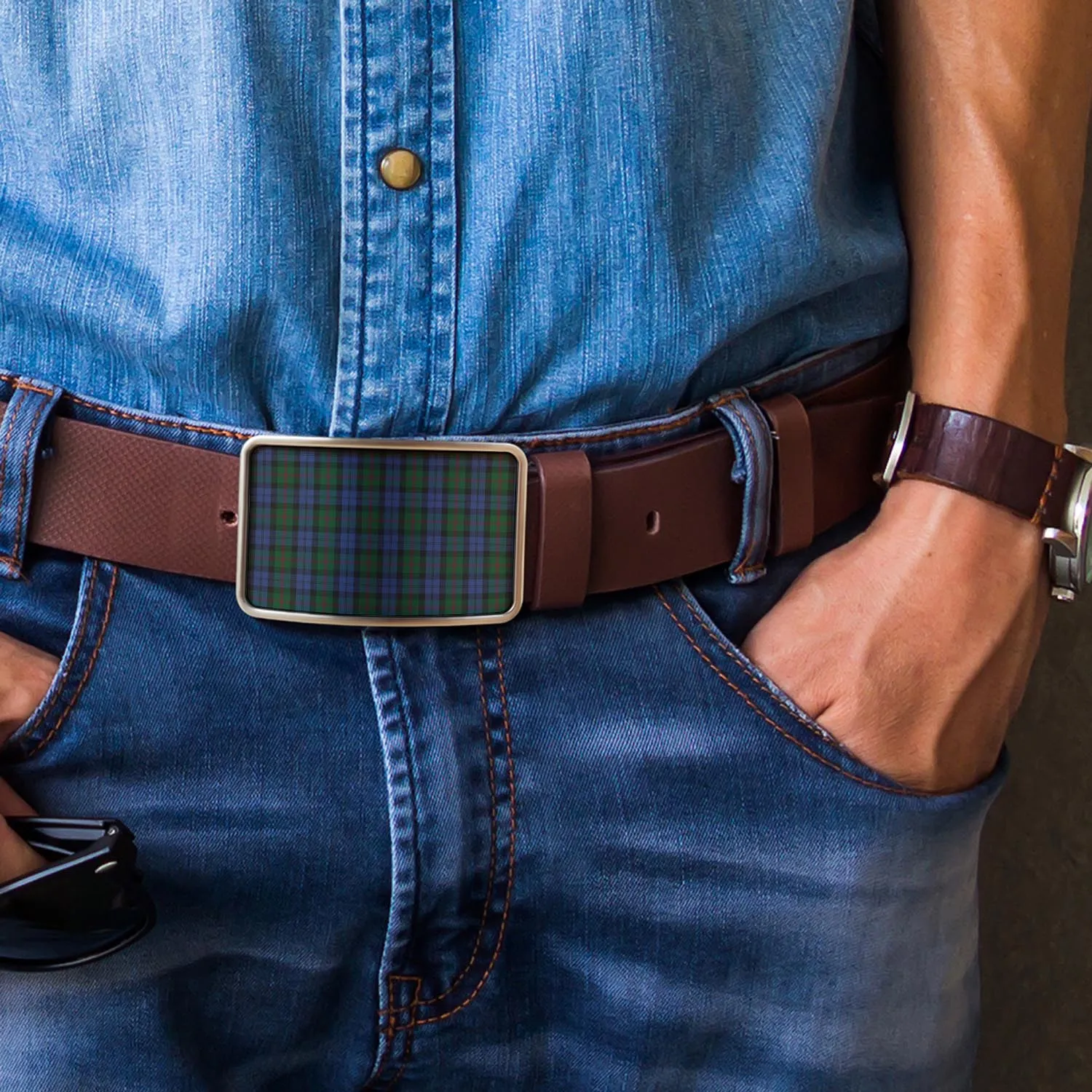 Baird Tartan Belt Buckles