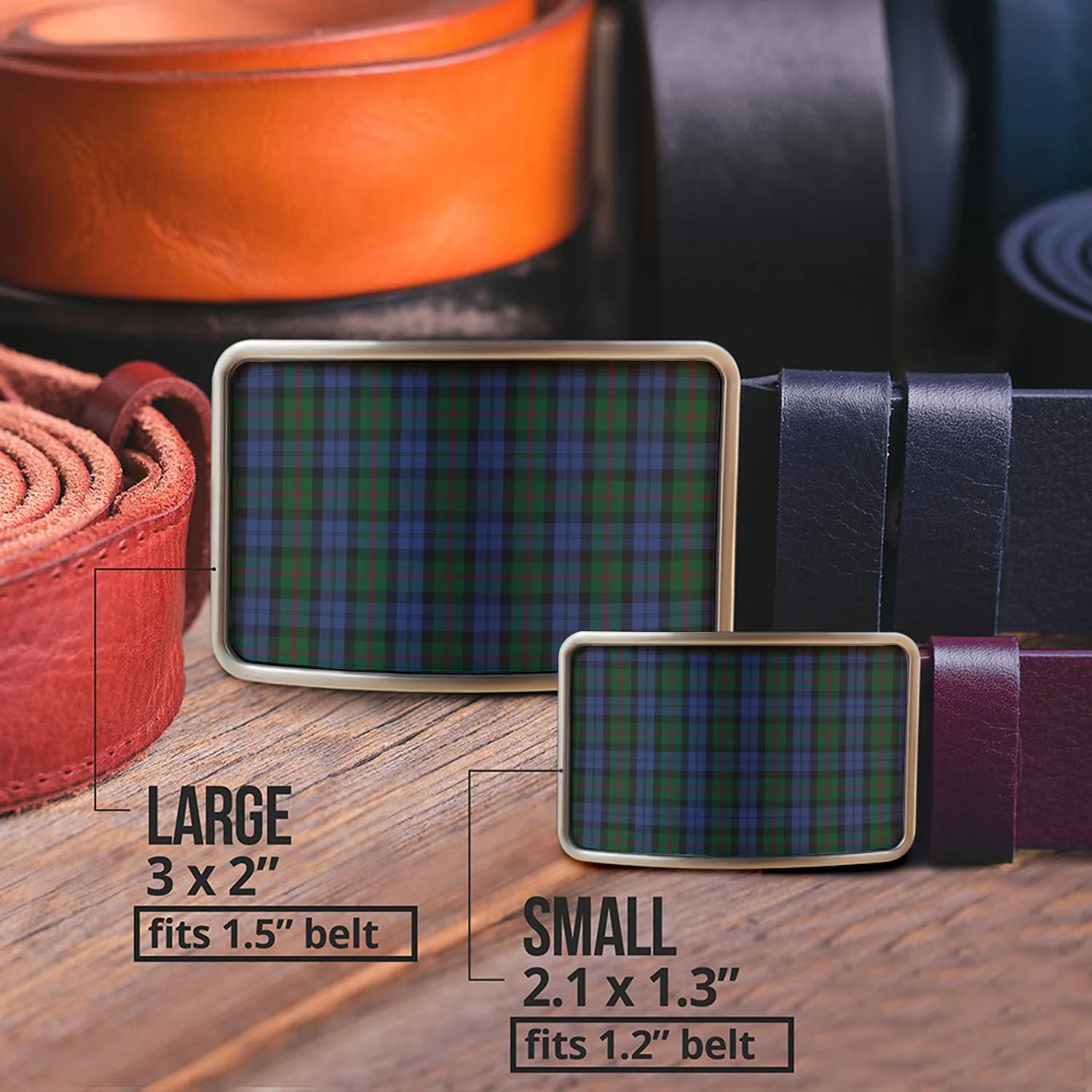 Baird Tartan Belt Buckles