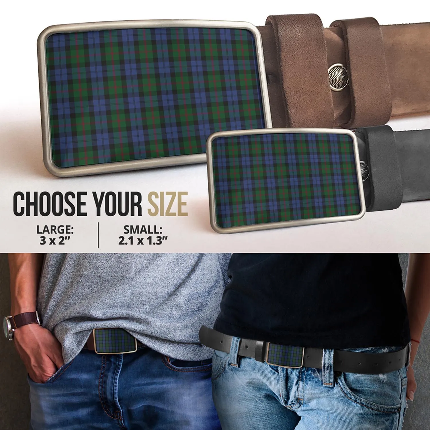 Baird Tartan Belt Buckles