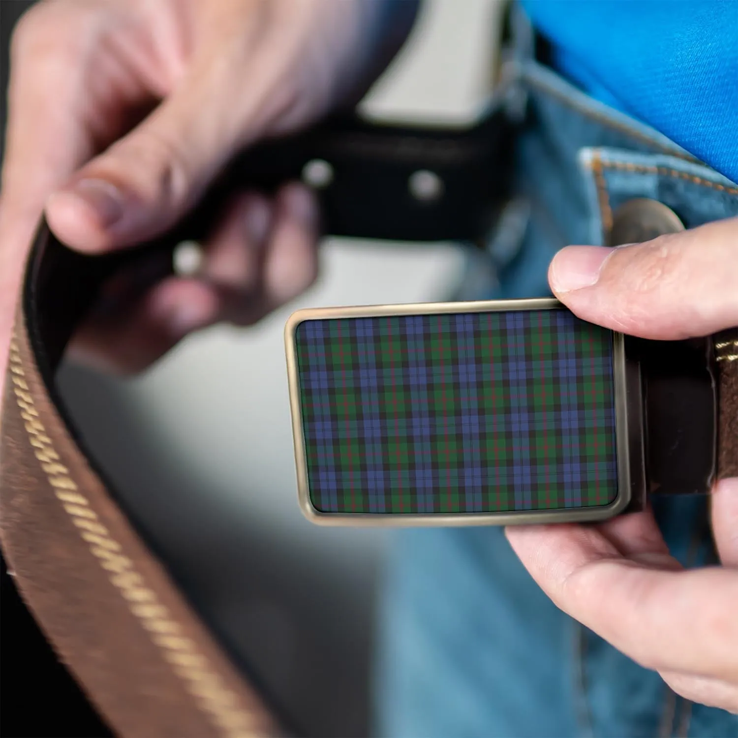 Baird Tartan Belt Buckles