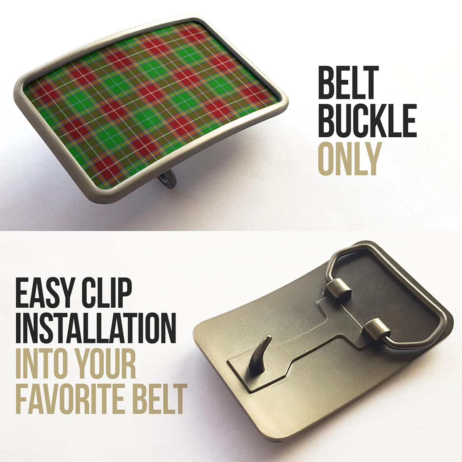 Baxter Modern Tartan Belt Buckles