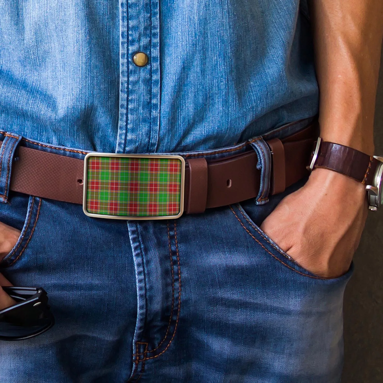 Baxter Modern Tartan Belt Buckles