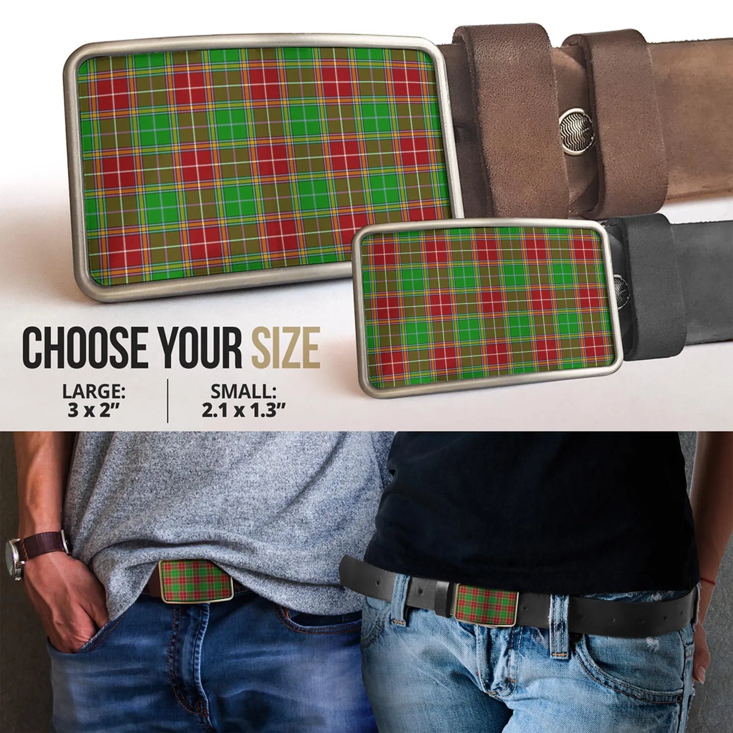 Baxter Modern Tartan Belt Buckles