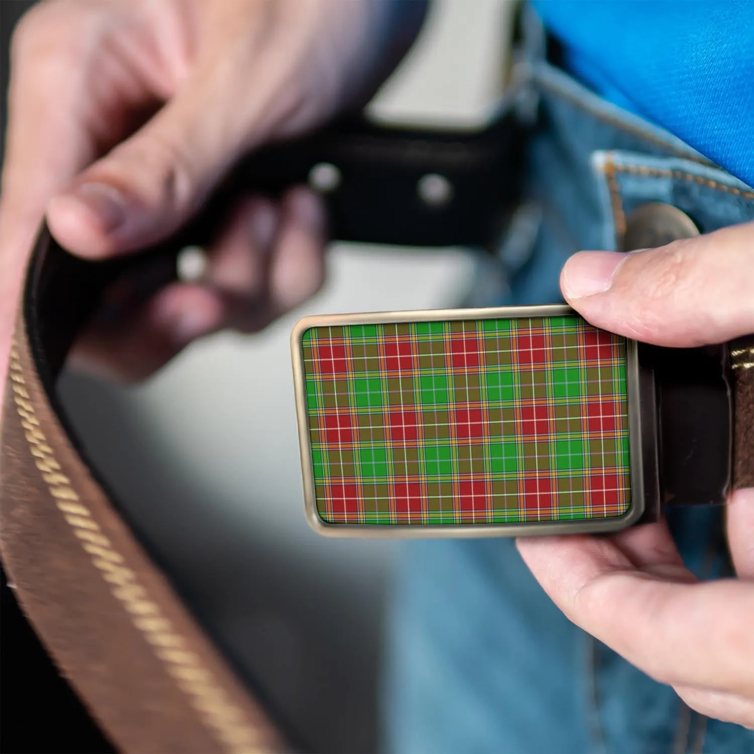 Baxter Modern Tartan Belt Buckles