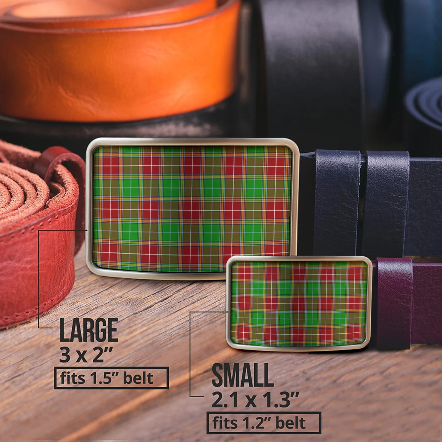 Baxter Modern Tartan Belt Buckles