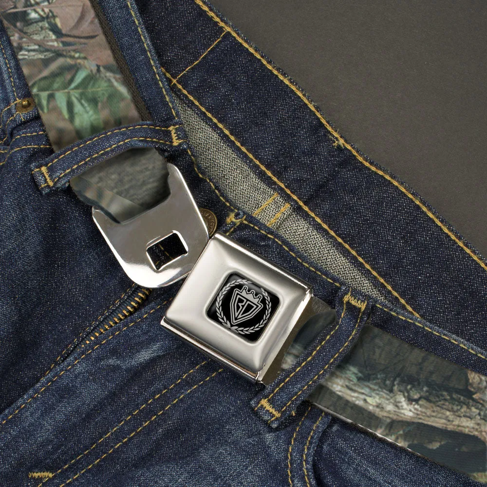 BD Crest Logo Brushed Seatbelt - Mossy Oak Break-Up Infinity Webbing