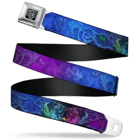 BD Wings Logo CLOSE-UP Full Color Black Silver Seatbelt Belt - TJ-Bollt Cthulu Webbing