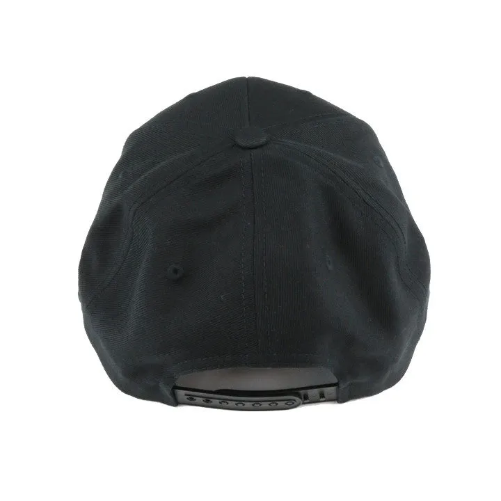 BLACK ON BLACK BOX LOGO SNAPBACK HAT