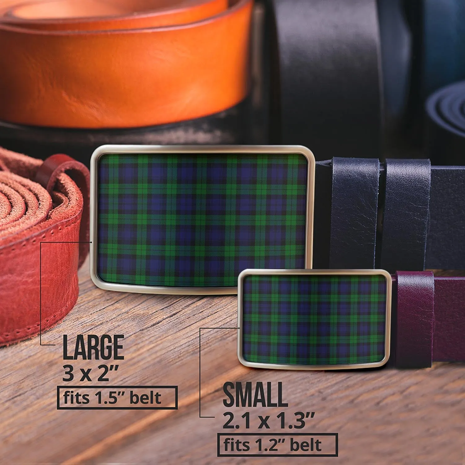 Black Watch Tartan Belt Buckles