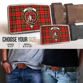 Brodie Modern Tartan Belt Buckles with Family Crest