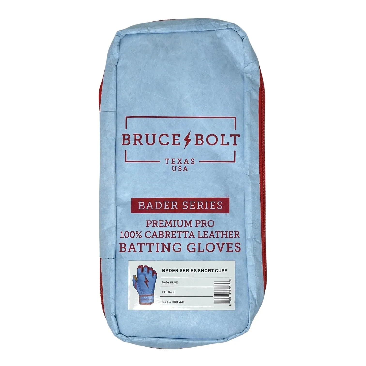 Bruce Bolt - BADER Series Youth Short Cuff Batting Gloves | BABY BLUE