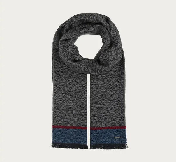 Bugatti Scarf with Graphic Design | Grey