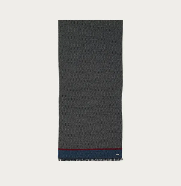 Bugatti Scarf with Graphic Design | Grey