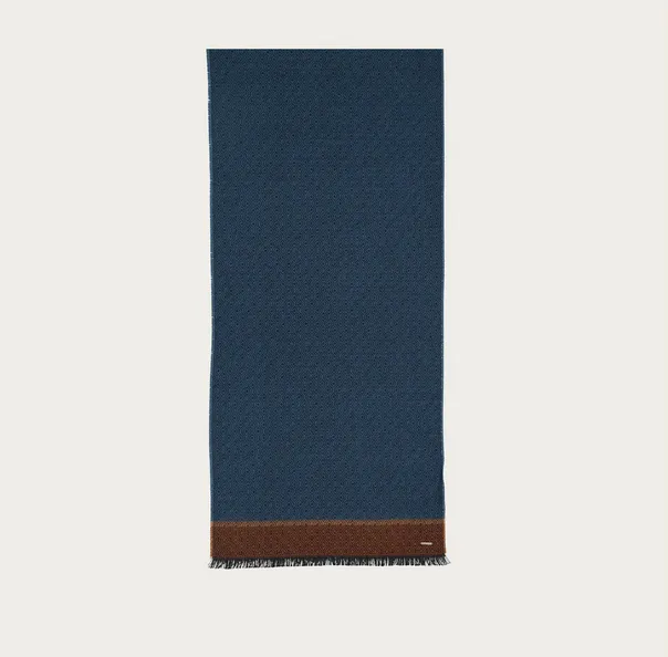 Bugatti Scarf with Graphic Design | Navy