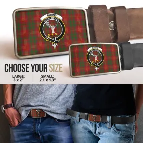 Burns Tartan Belt Buckles with Family Crest