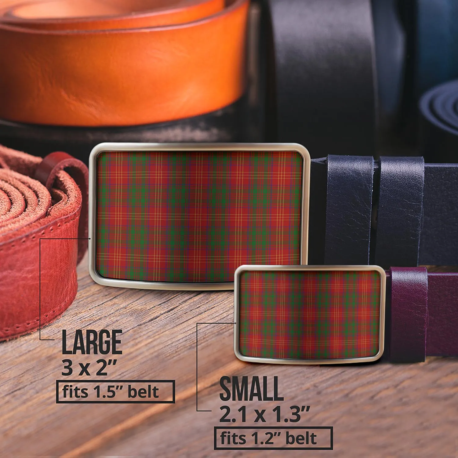 Burns Tartan Belt Buckles