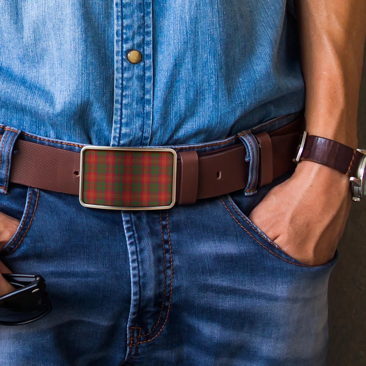 Burns Tartan Belt Buckles