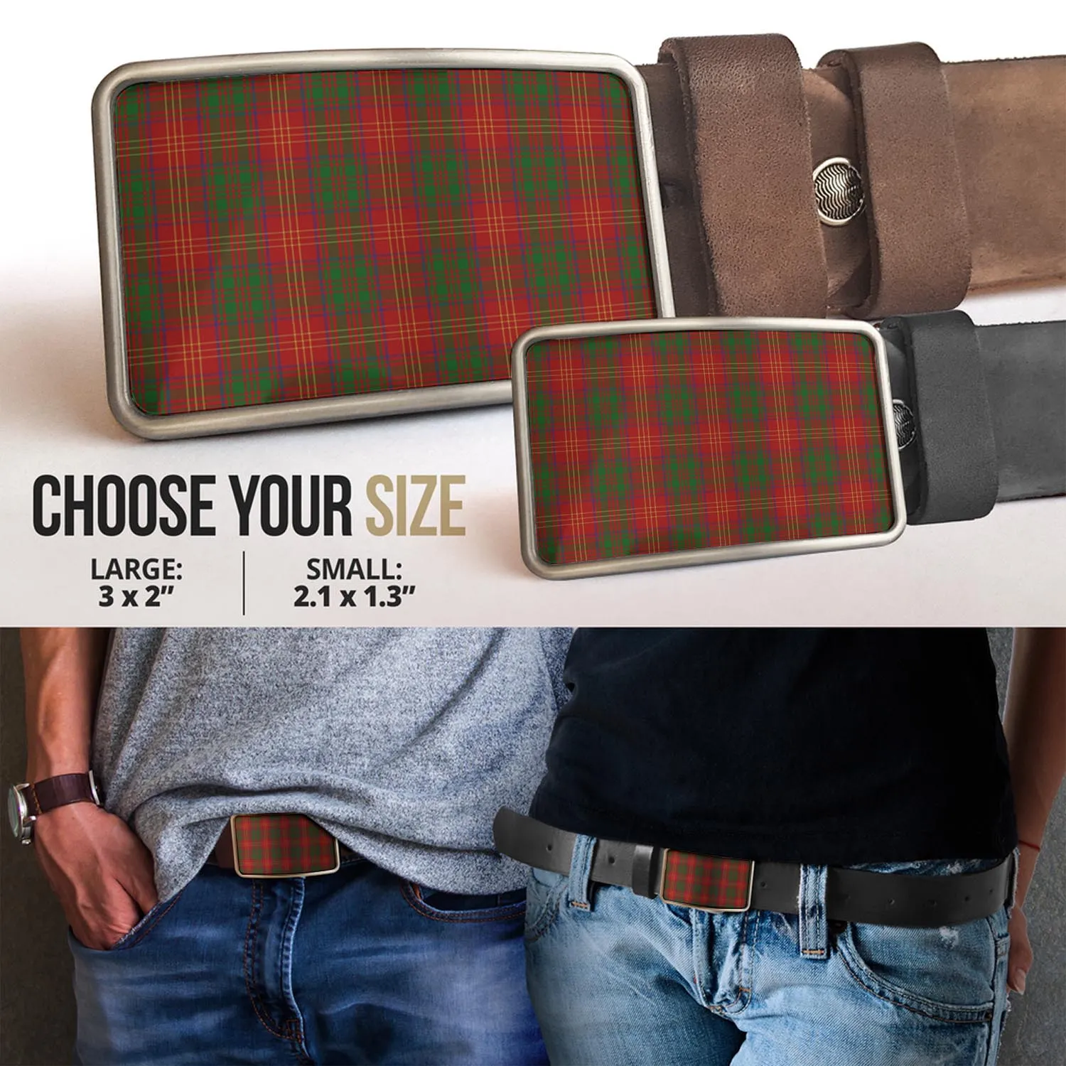 Burns Tartan Belt Buckles