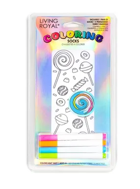 Candy Explosion Coloring Socks