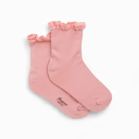 CHAUSSETTES A DENTELLE PINK