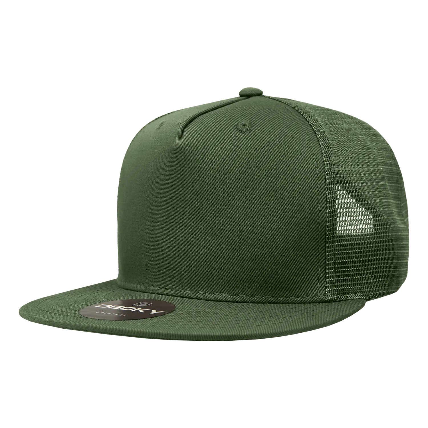 Decky 1040 Blank 5 Panel Trucker Snapback Hat - PALLET Pricing