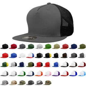 Decky 1040 Blank 5 Panel Trucker Snapback Hat - PALLET Pricing