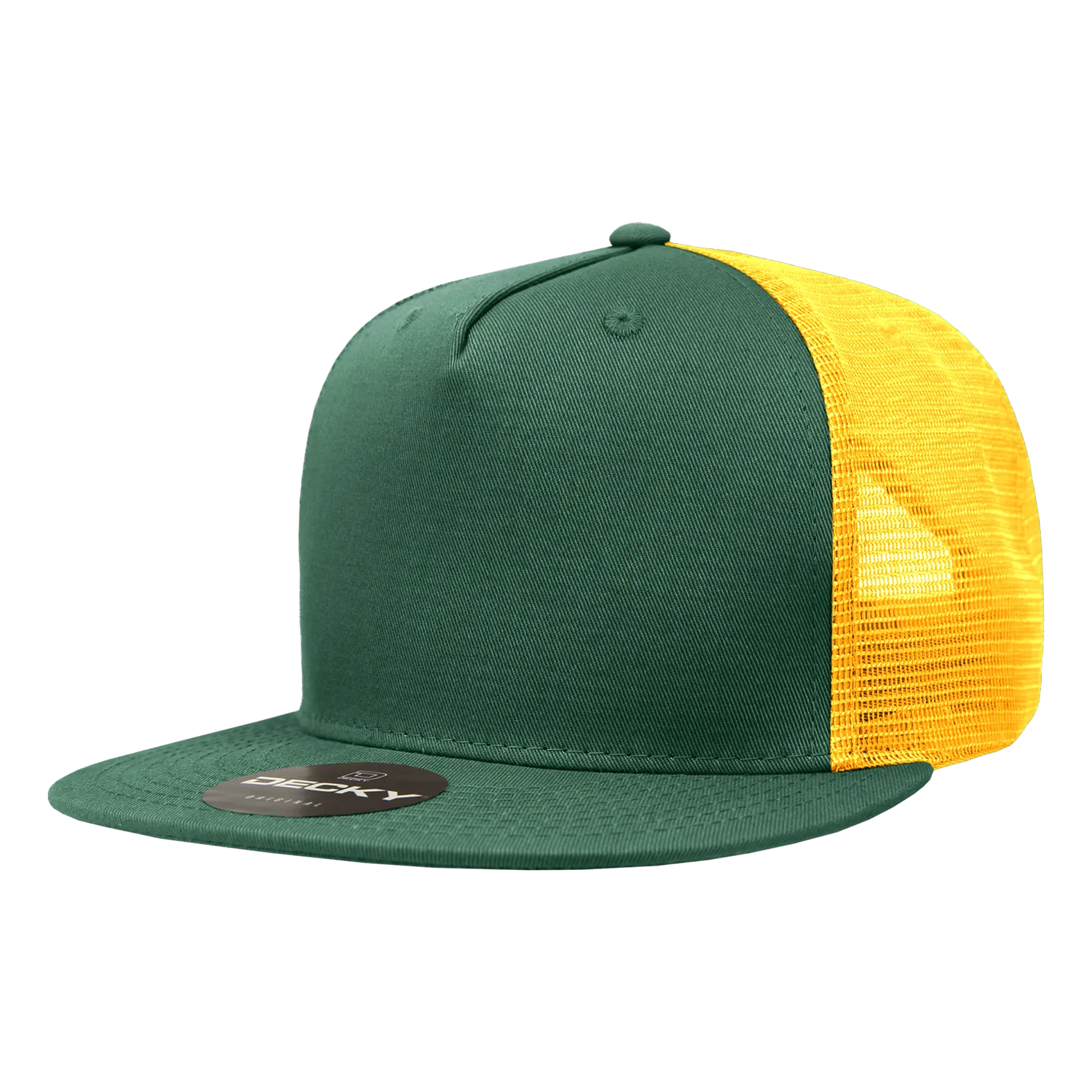 Decky 1040 Blank 5 Panel Trucker Snapback Hat - PALLET Pricing