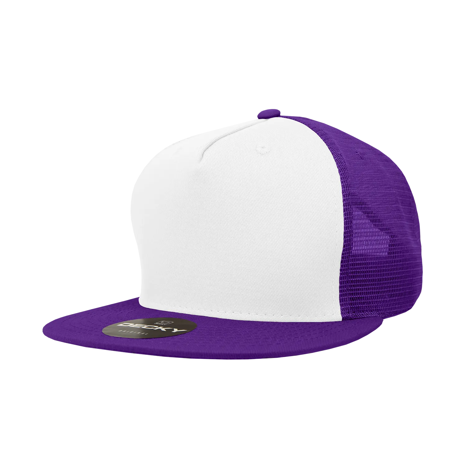 Decky 1040 Blank 5 Panel Trucker Snapback Hat - PALLET Pricing