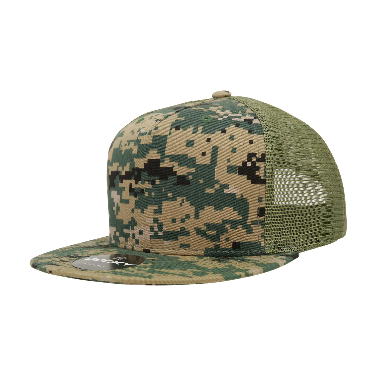 Decky 1040 Blank 5 Panel Trucker Snapback Hat - PALLET Pricing