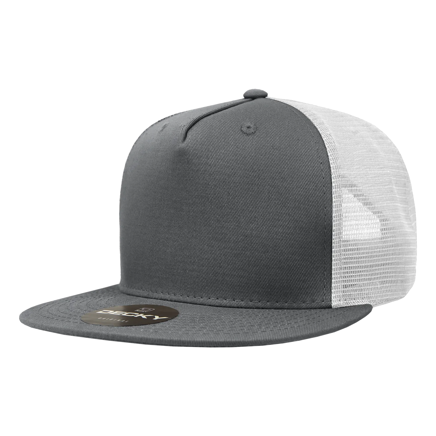 Decky 1040 Blank 5 Panel Trucker Snapback Hat - PALLET Pricing