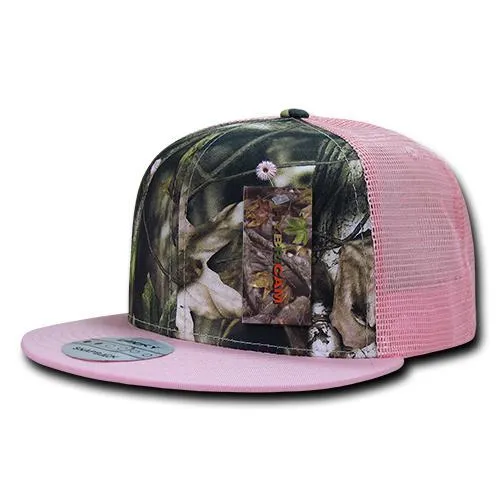 Decky 1127 HybriCam Trucker Cap, 6 Panel Camo Flat Bill Hat