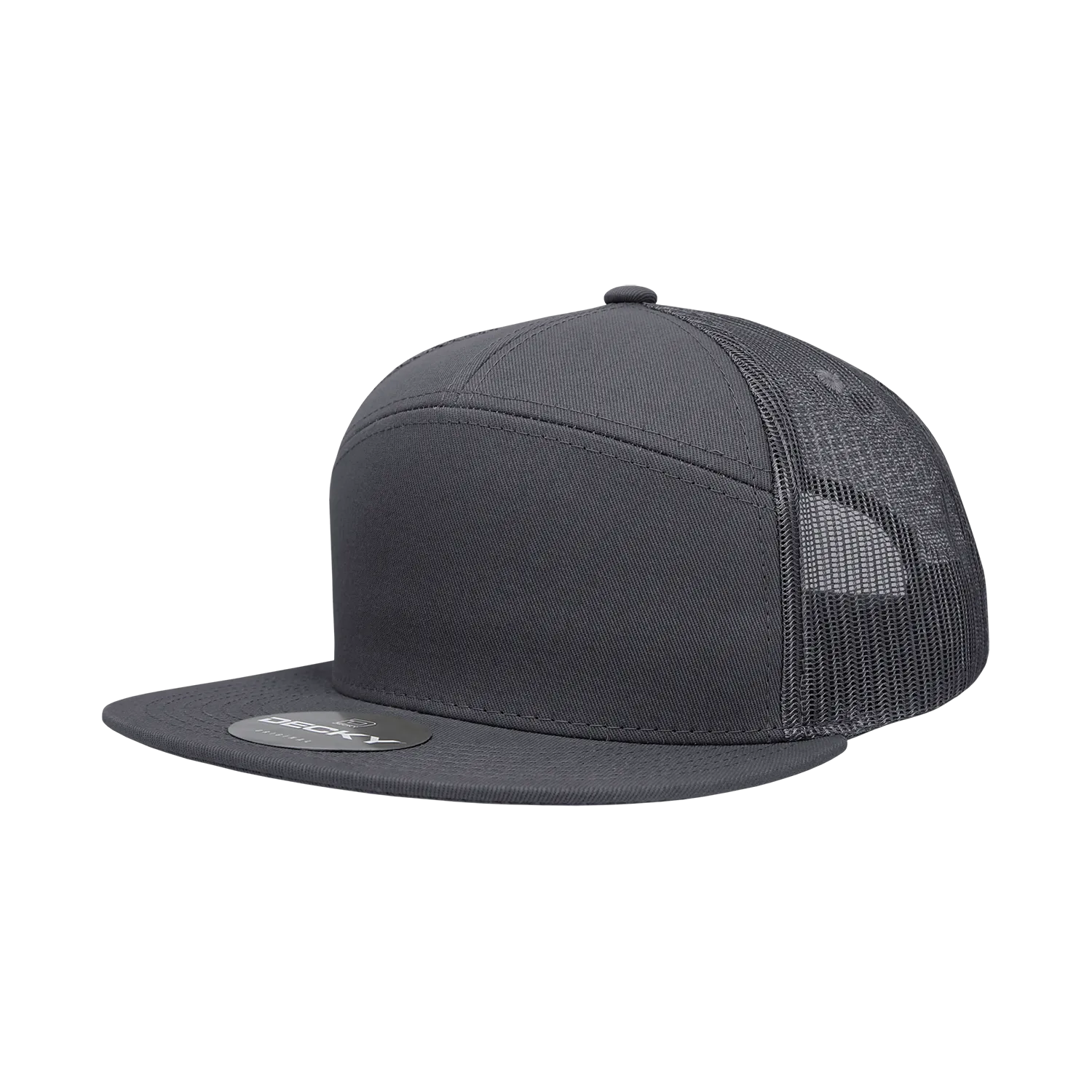 Decky 1133 7 Panel High Profile Structured Cotton Blend Trucker Hat