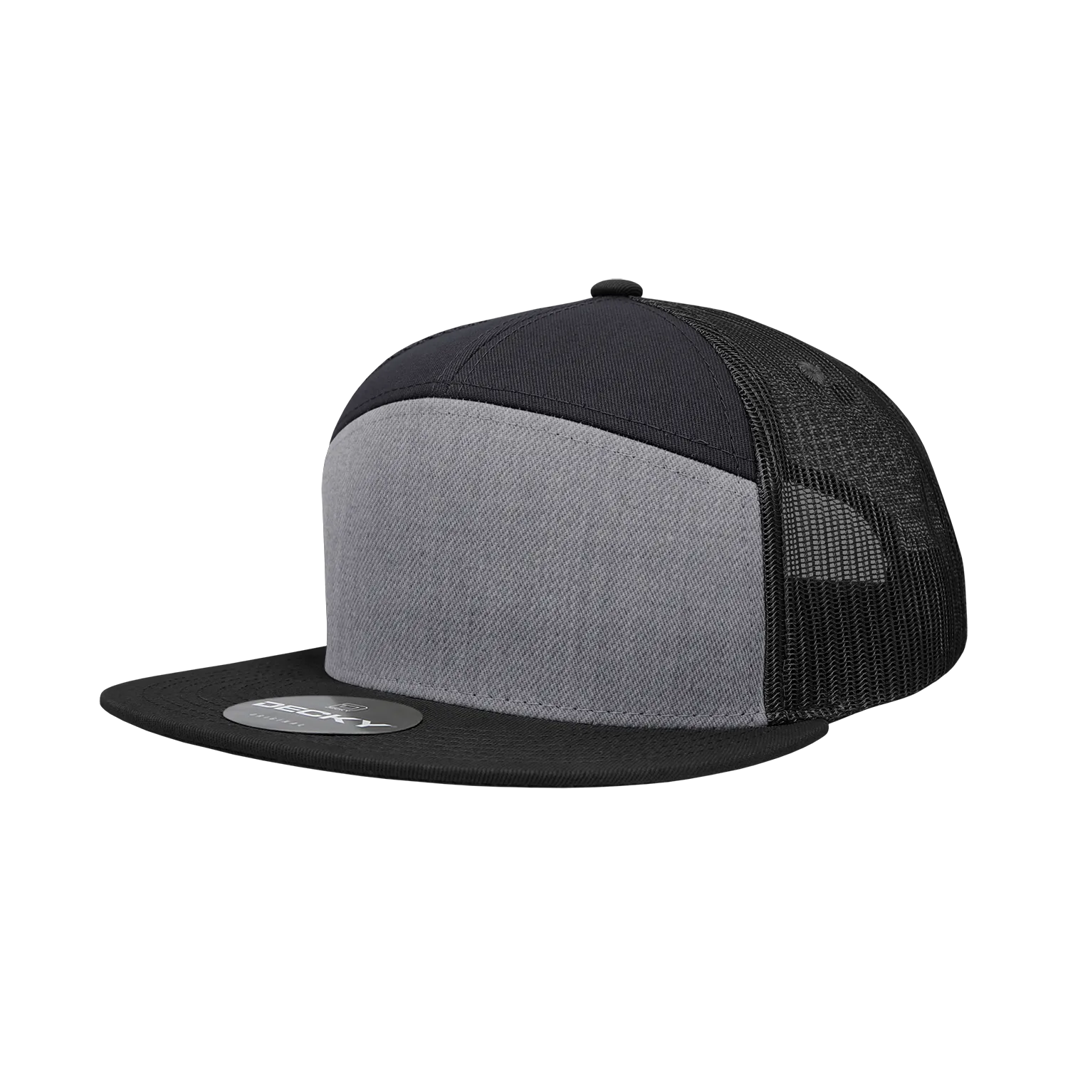 Decky 1133 7 Panel High Profile Structured Cotton Blend Trucker Hat