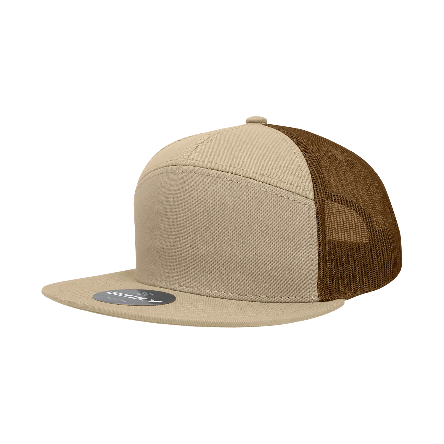 Decky 1133 7 Panel High Profile Structured Cotton Blend Trucker Hat