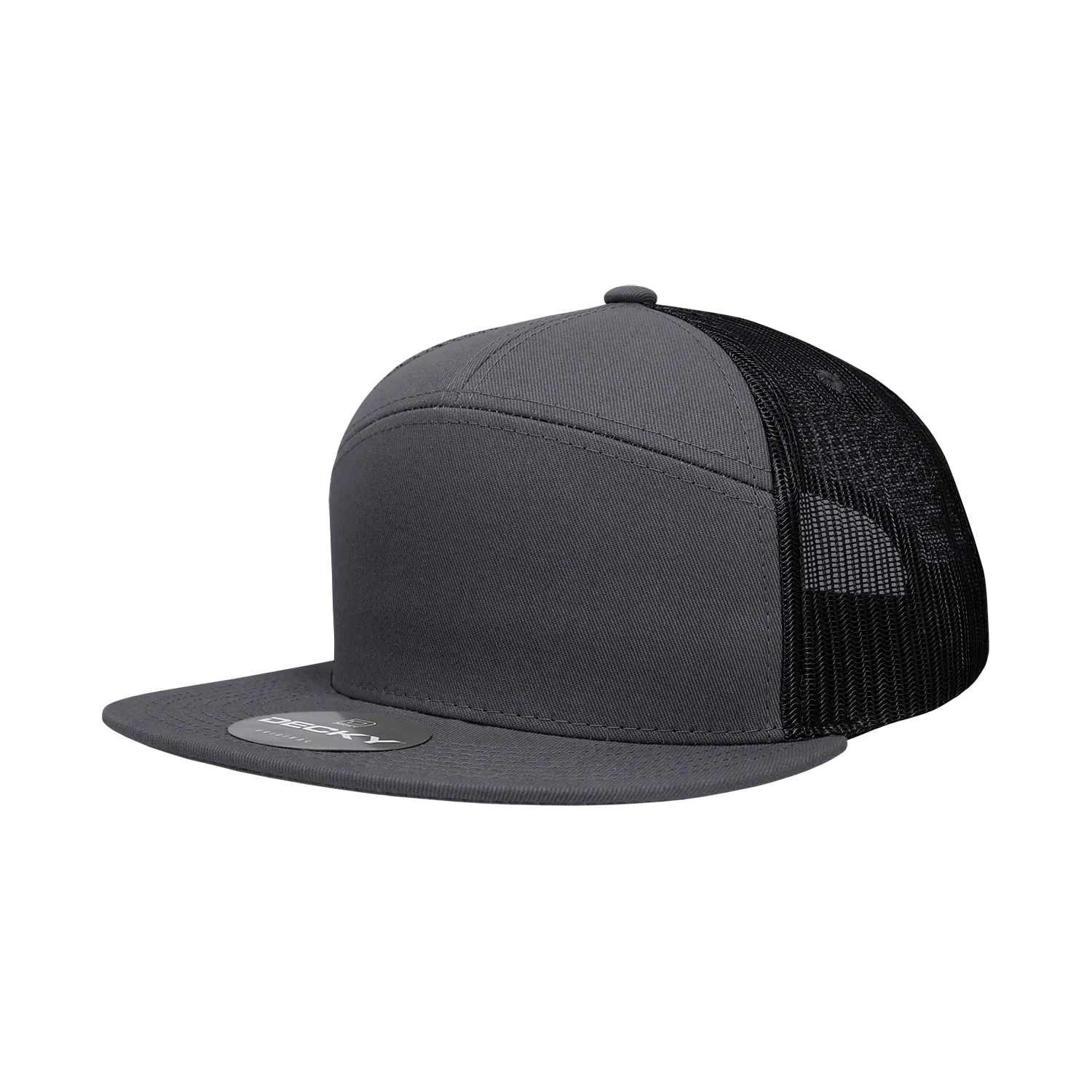 Decky 1133 7 Panel High Profile Structured Cotton Blend Trucker Hat