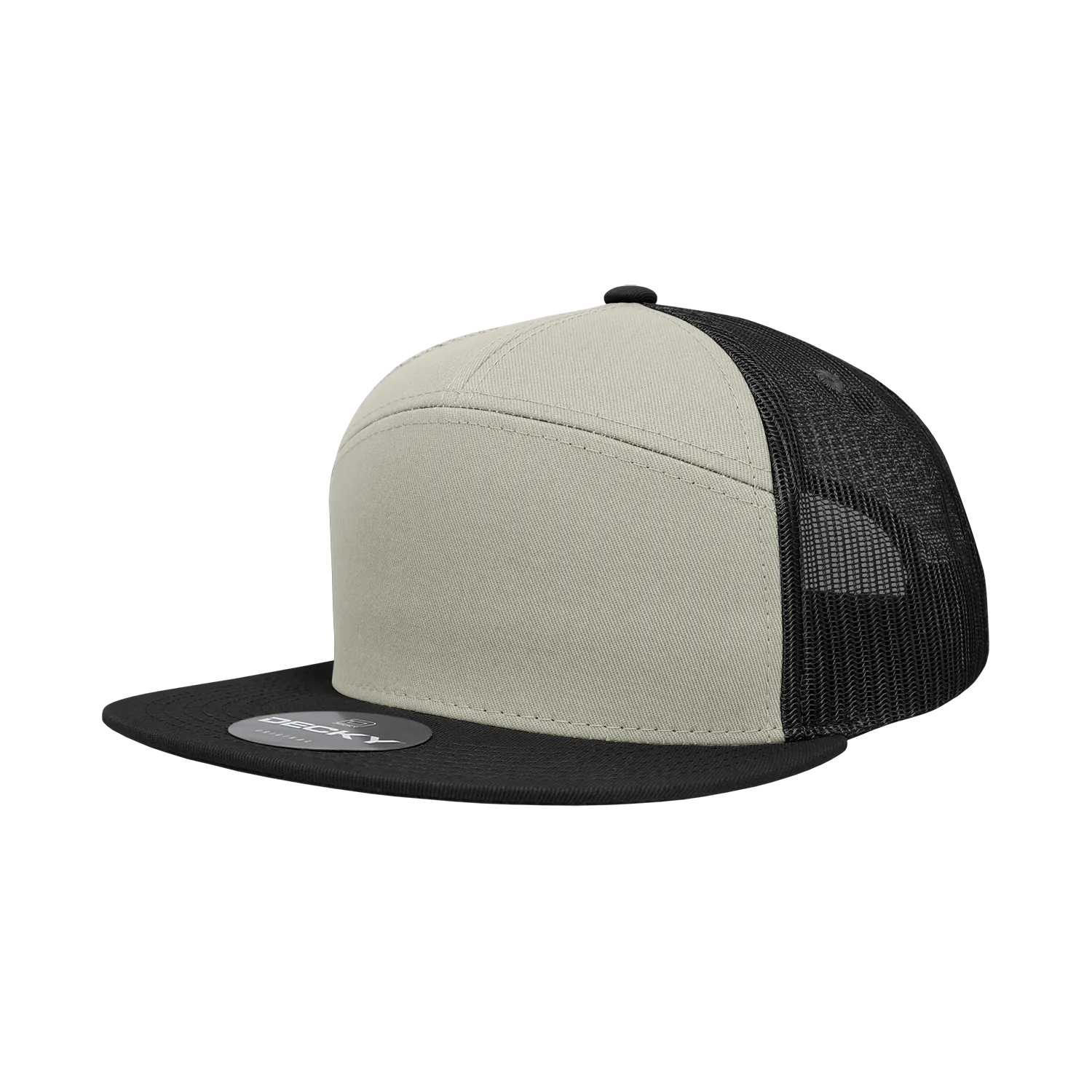 Decky 1133 7 Panel High Profile Structured Cotton Blend Trucker Hat