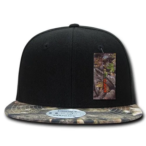 Decky 390 Hybricam Camo Bill Flatbill Snapback Hat