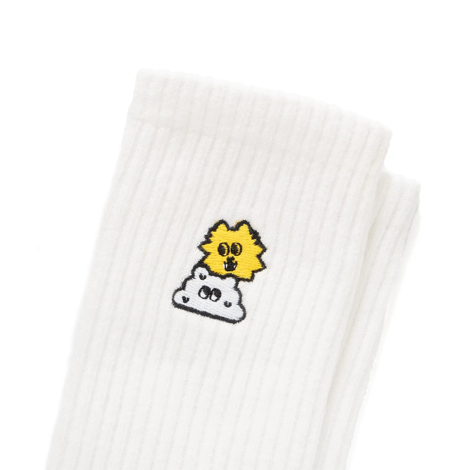 (EX516) Graphic Embroidery Socks Pack (2 Pairs)