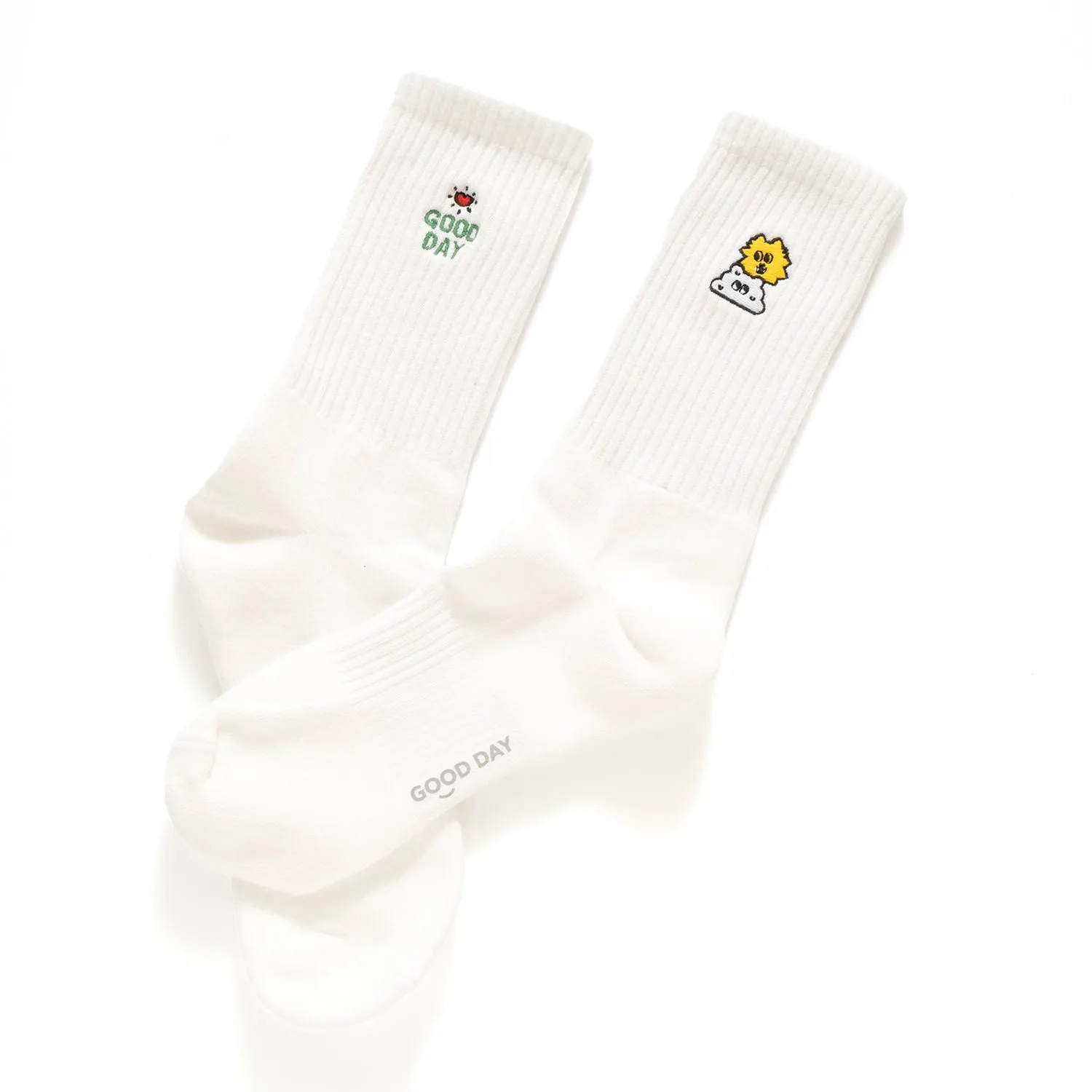 (EX516) Graphic Embroidery Socks Pack (2 Pairs)