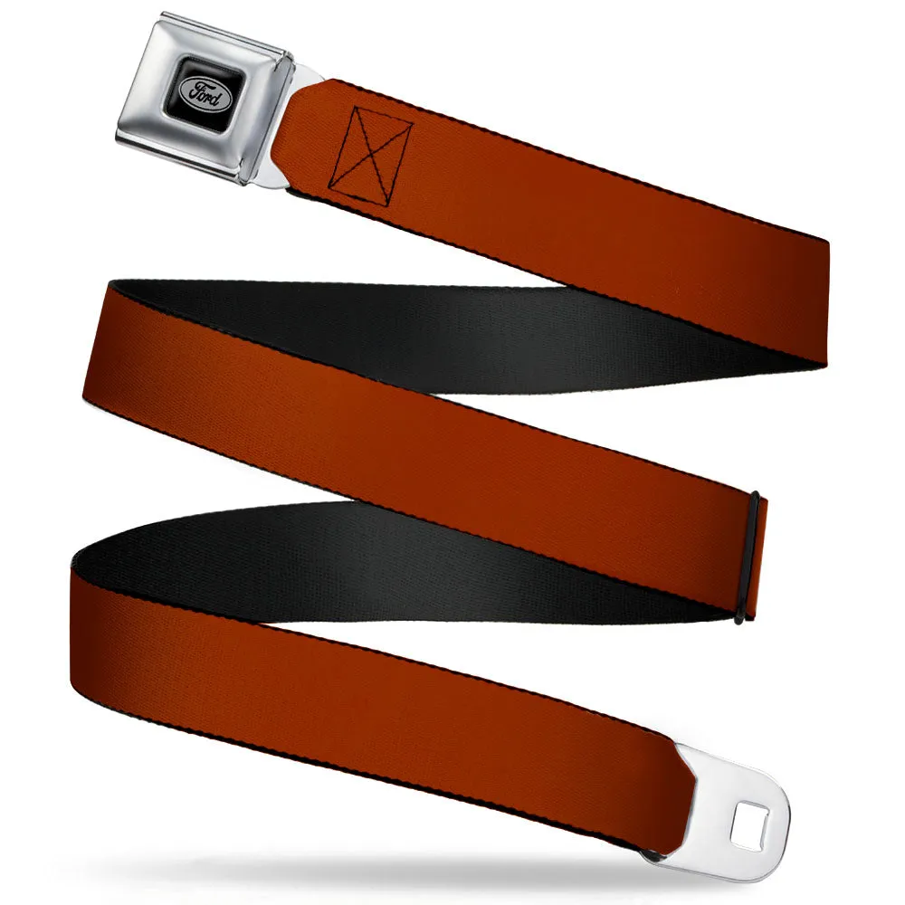 Ford Emblem Seatbelt Belt - Brown Webbing