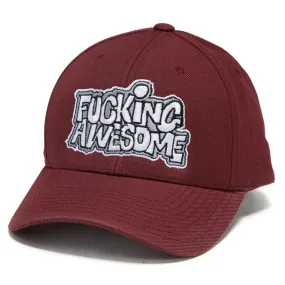 Fucking Awesome - PBS Logo Snapback Maroon