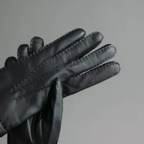 Gentlemen's Gloves from Black Hair Sheep Nappa Lined with Cashmere