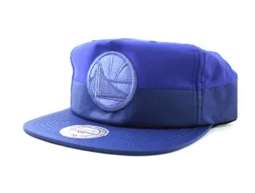 Golden State Warriors Mitchell & Ness Nylon Snapback Hat (Blue on Blue)