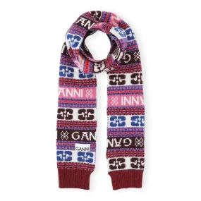 Graphic Wool Scarf (Multicolour)