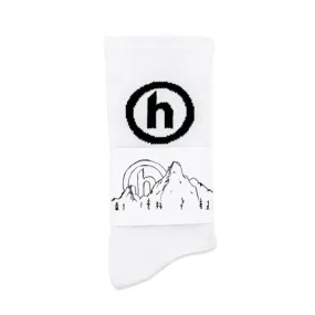 Hidden NY White Black Socks